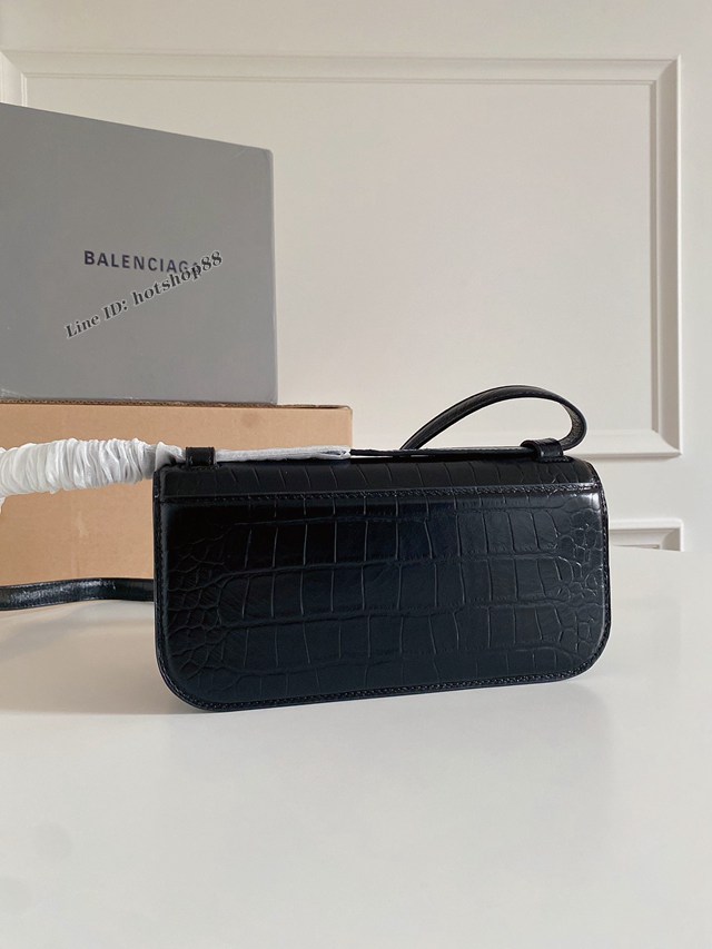 Balenciaga專櫃爆款男女通用牛皮壓紋肩背包 巴黎世家2022春季最新款Gossip bag斜挎包 fyj1131